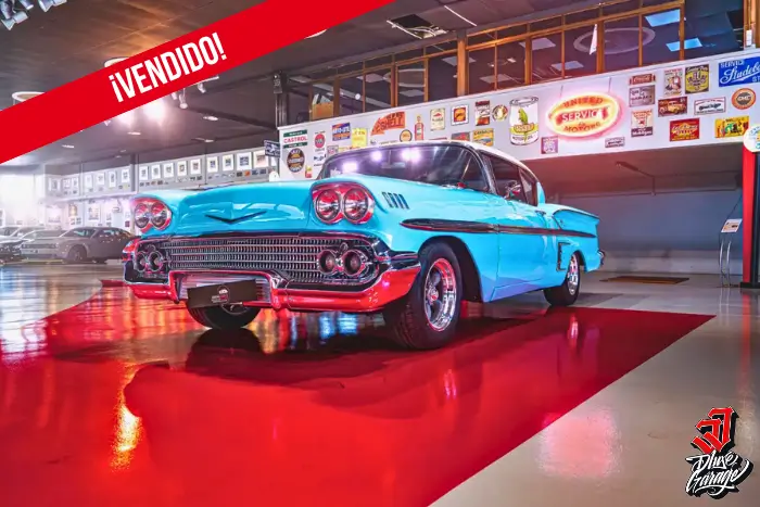 Chevrolet Impala Coupé 1958 vendido por JJDluxeGarage en Ibi (Alicante), especialistas en compra, venta y restauración de coches clásicos americanos